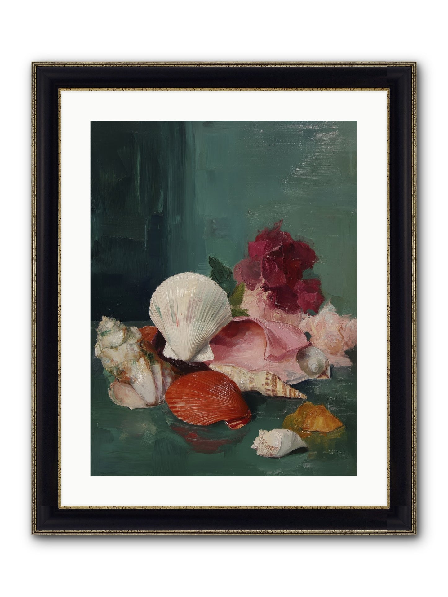 Arranged In Silence Framed Print - Black & Gold 18x24
