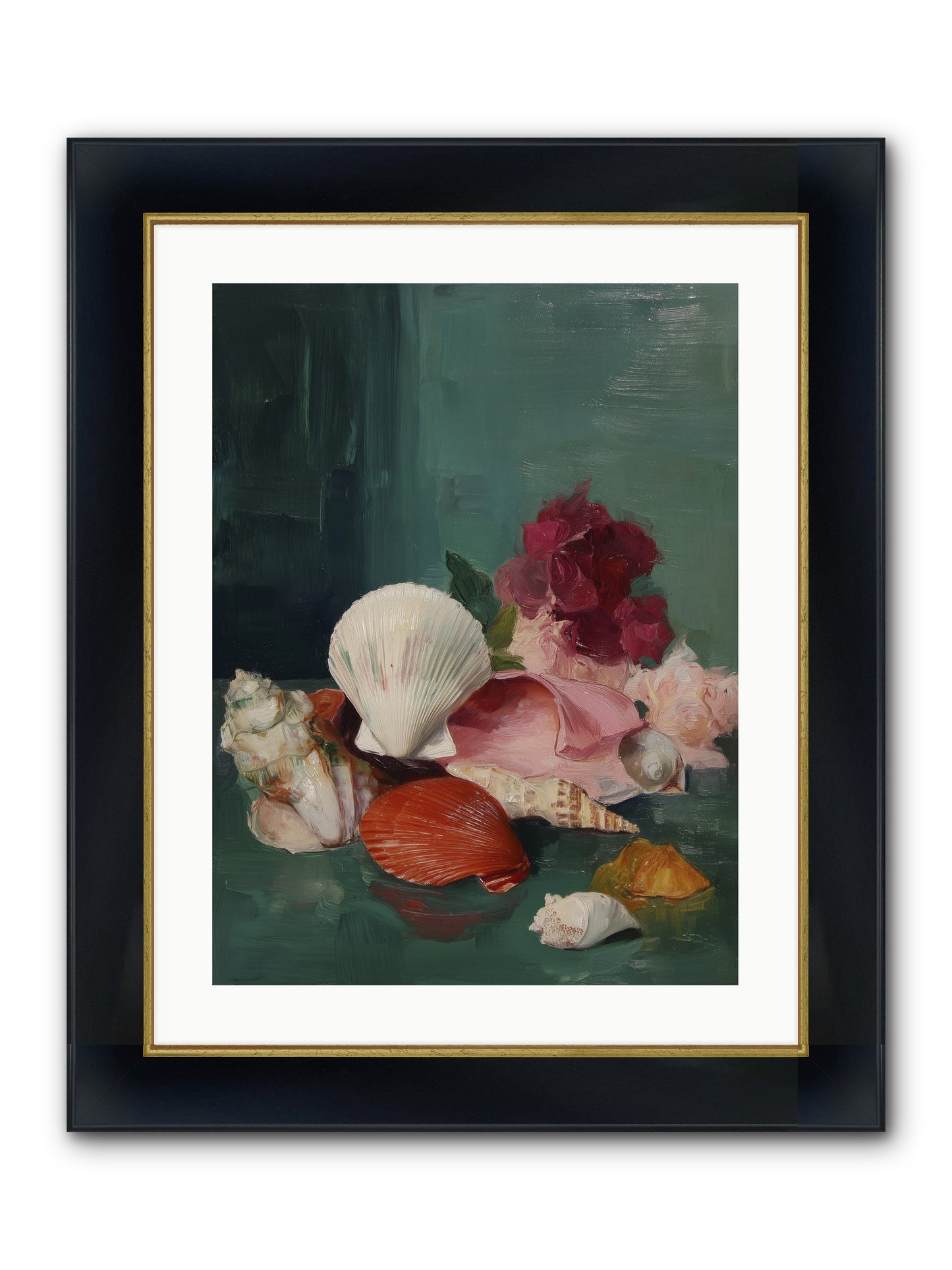 Arranged In Silence Framed Print - Wide Black w/Gold 18x24
