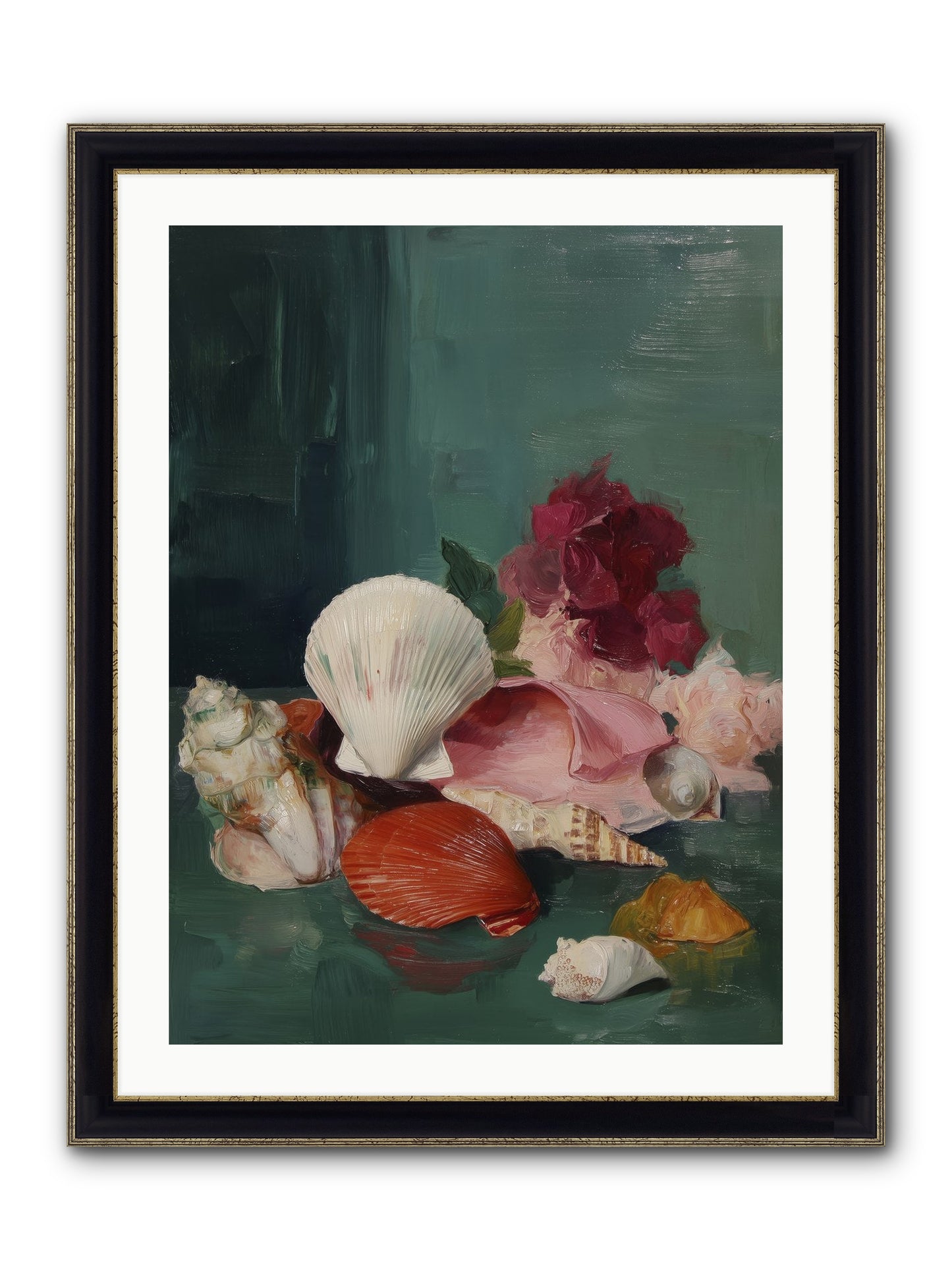 Arranged In Silence Framed Print - Black & Gold 24x32