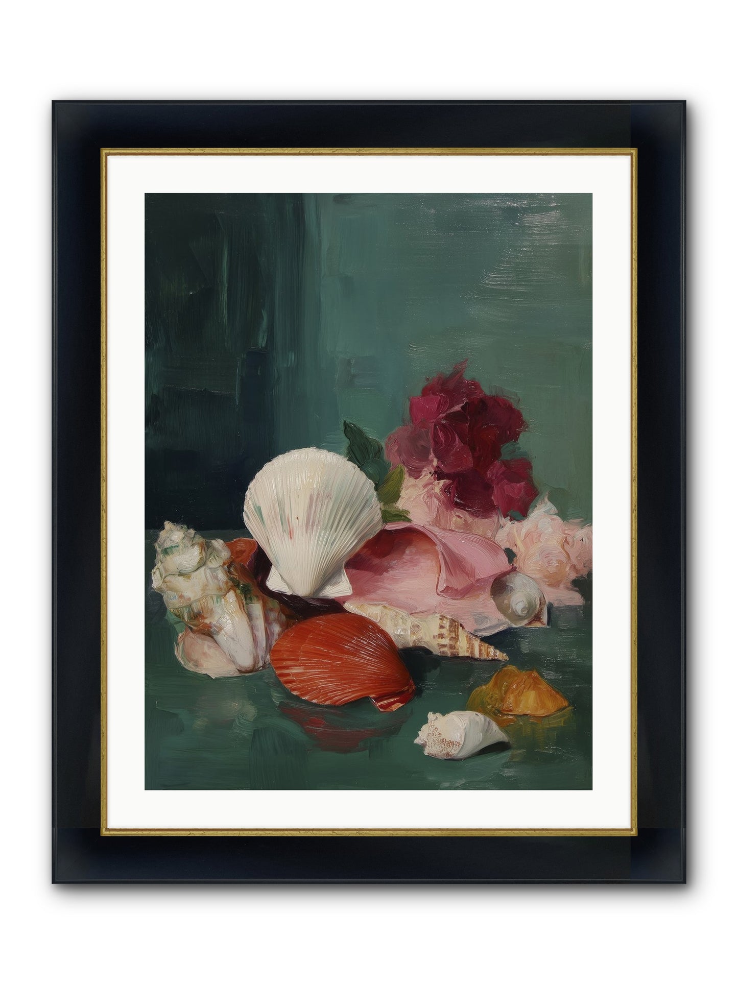 Arranged In Silence Framed Print - Wide Black w/Gold 24x32