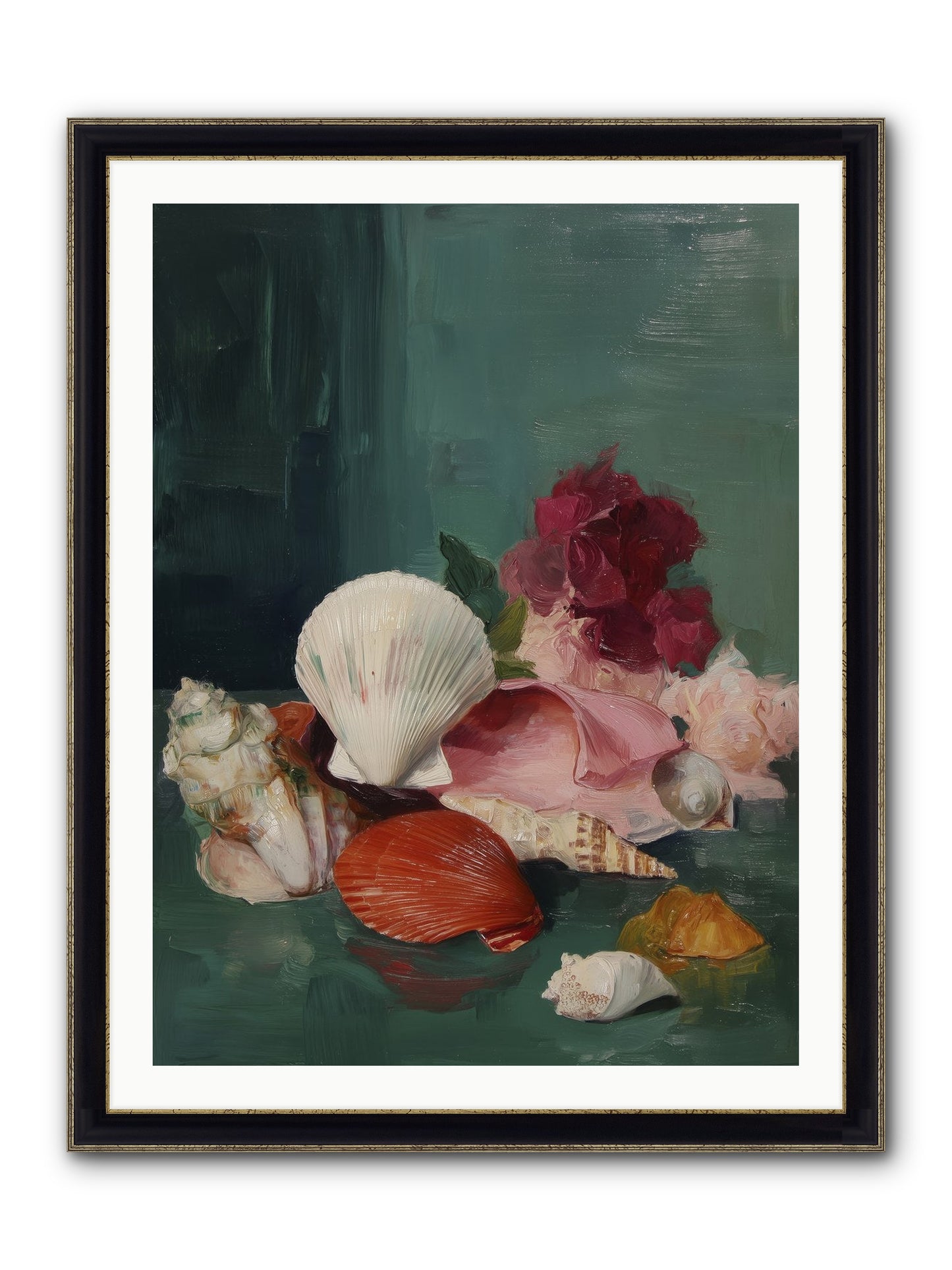 Arranged In Silence Framed Print - Black & Gold 30x40