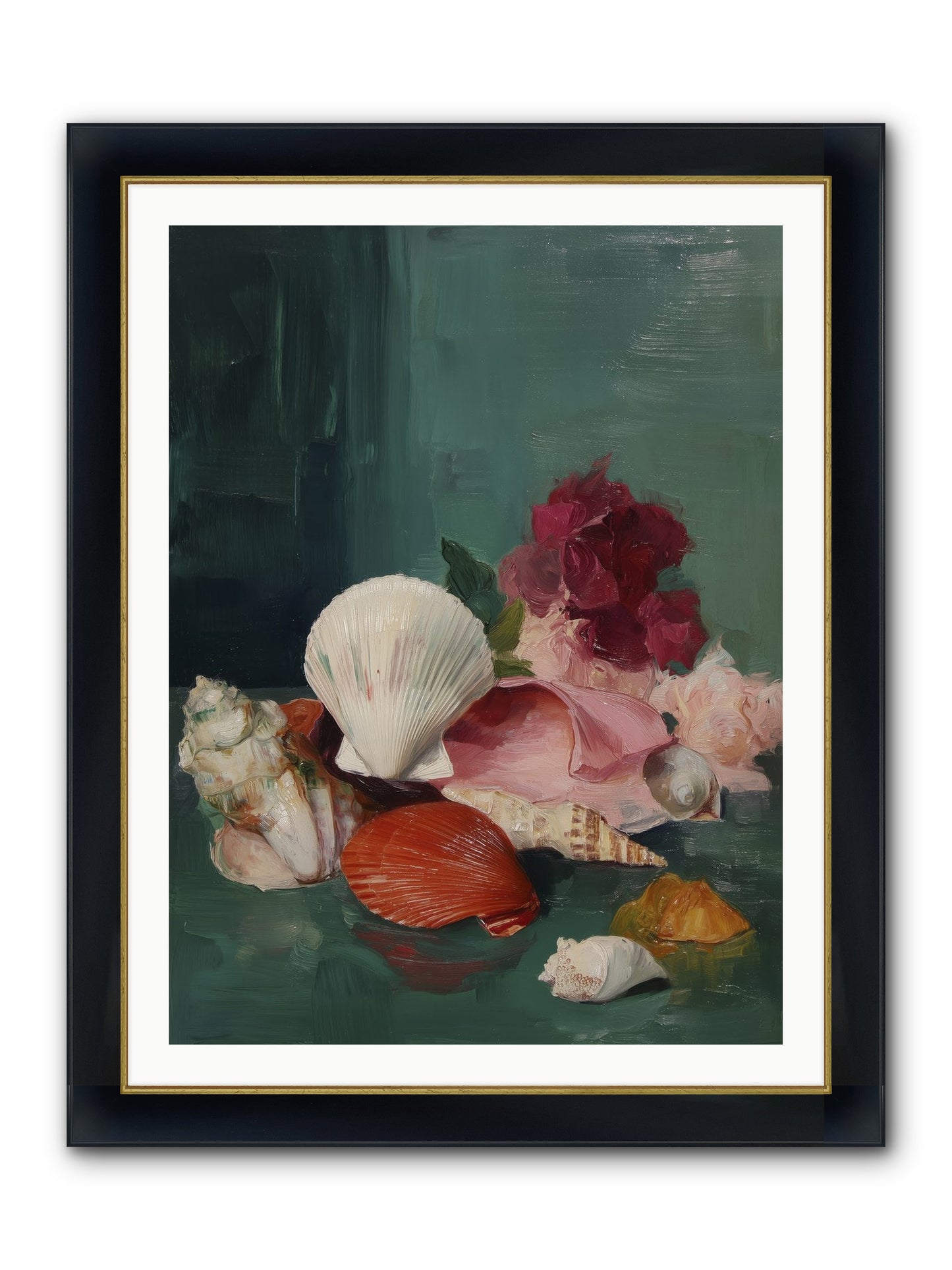 Arranged In Silence Framed Print - Wide Black w/Gold 30x40