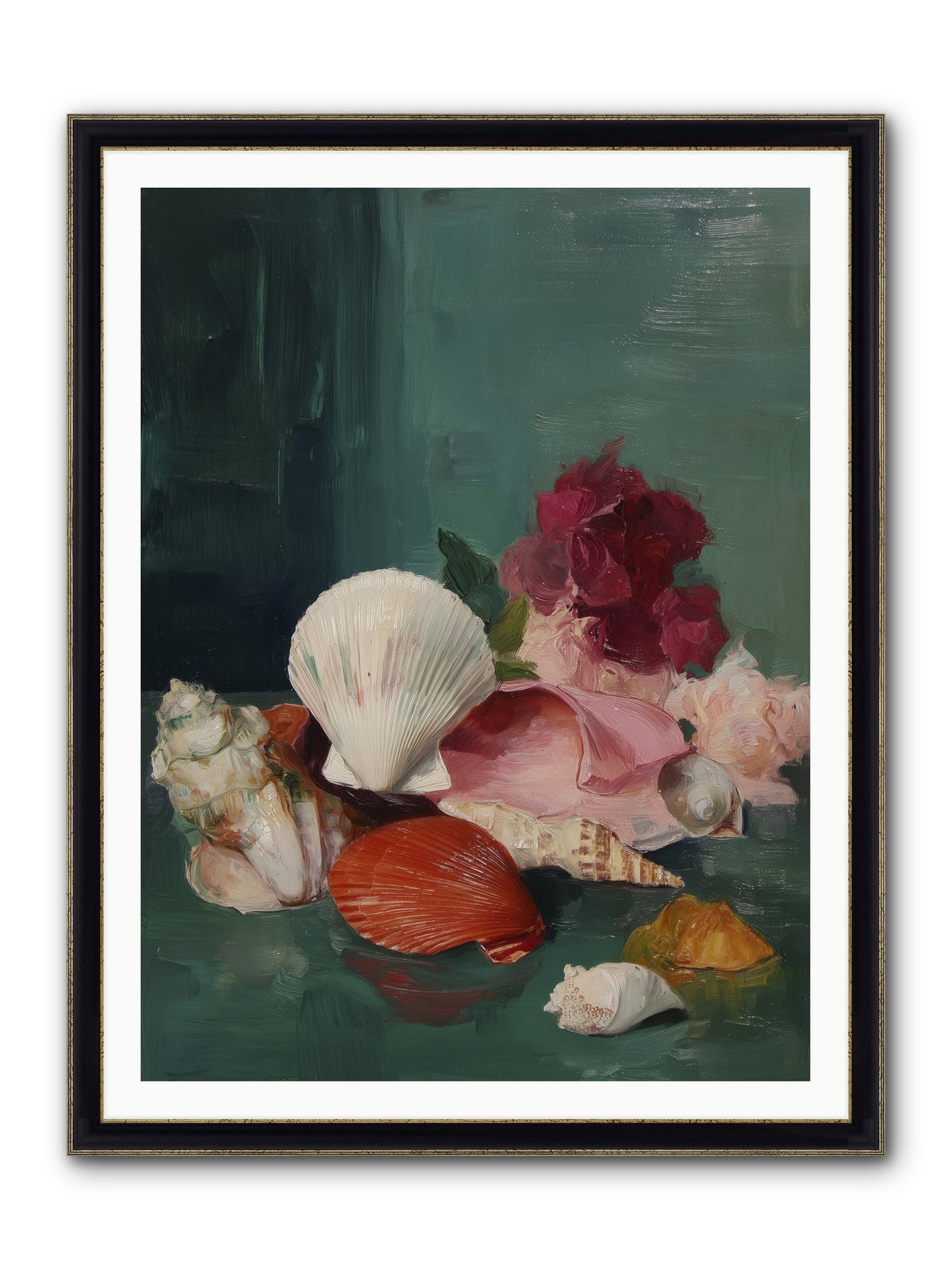 Arranged In Silence Framed Print - Black & Gold 36x48