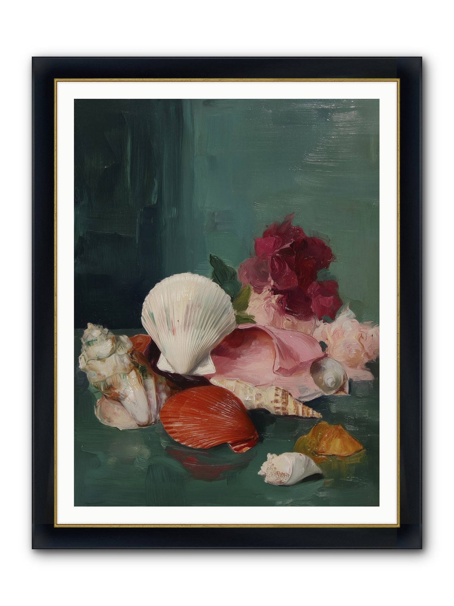 Arranged In Silence Framed Print - Wide Black w/Gold 36x48