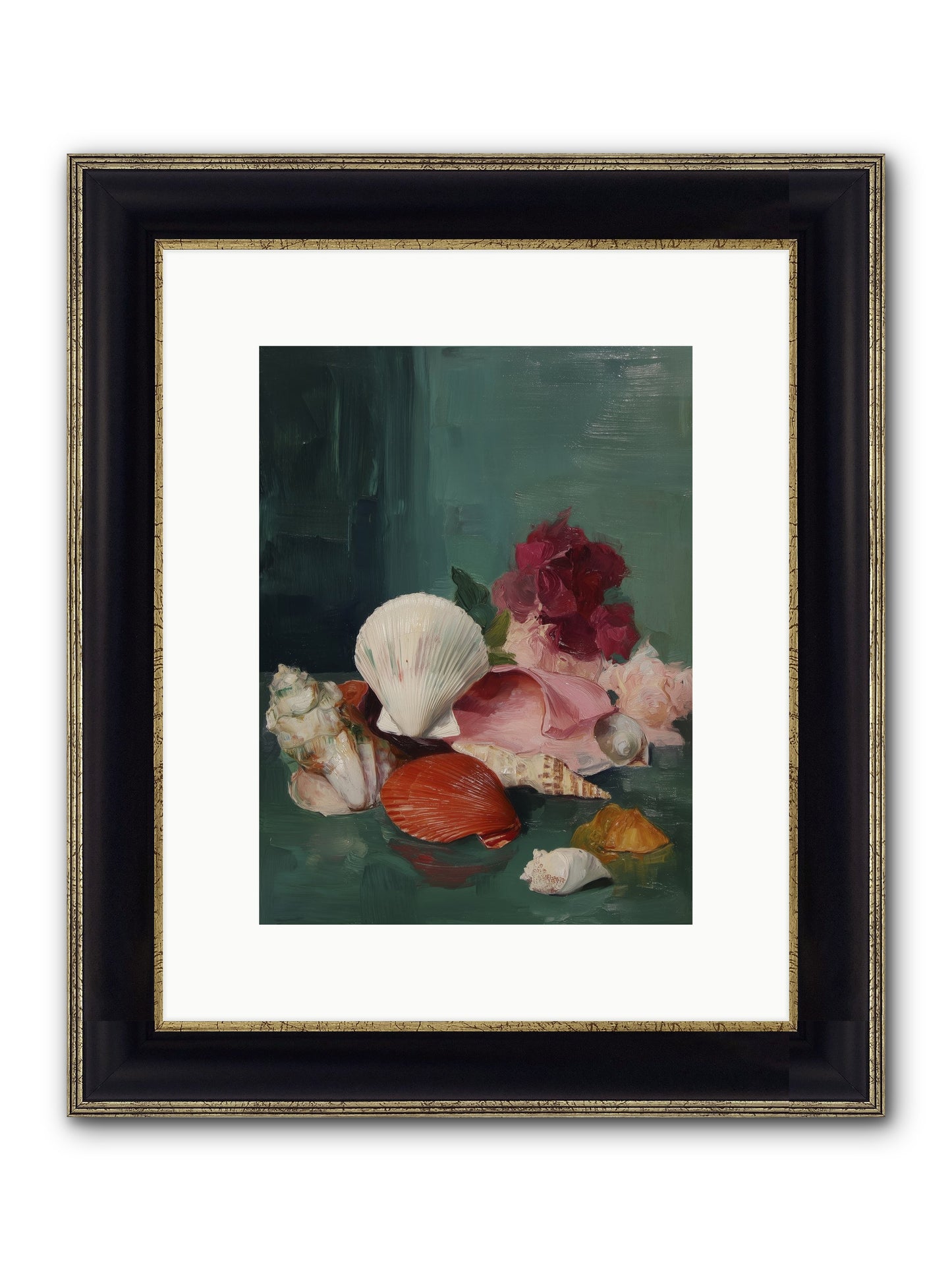 Arranged In Silence Framed Print - Black & Gold 9x12