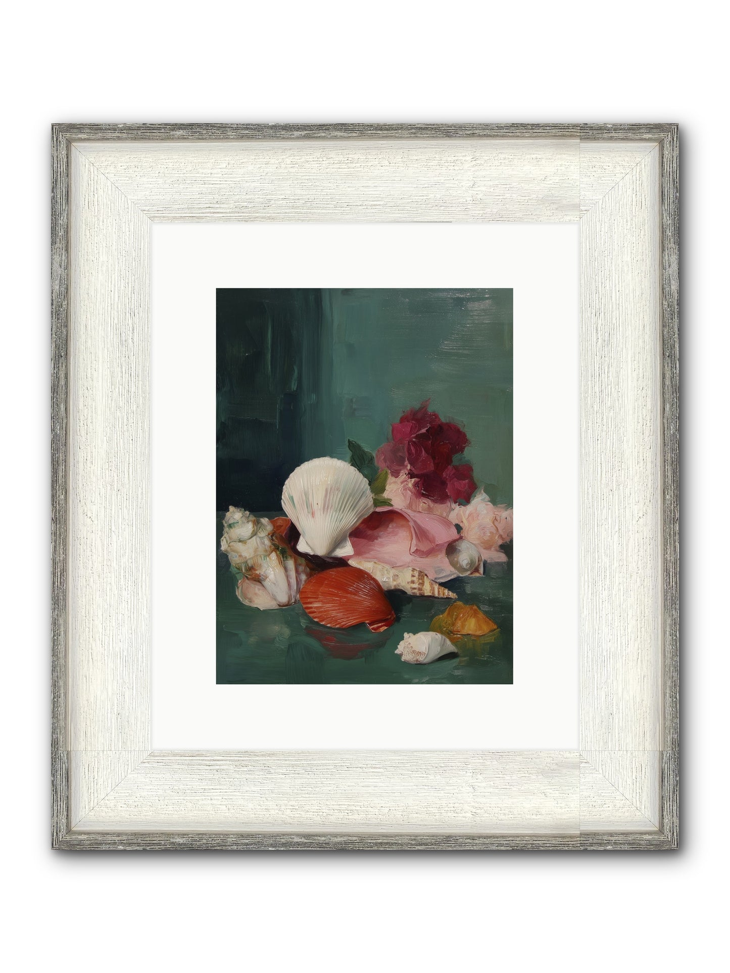 Arranged In Silence Framed Print - Driftwood White 9x12