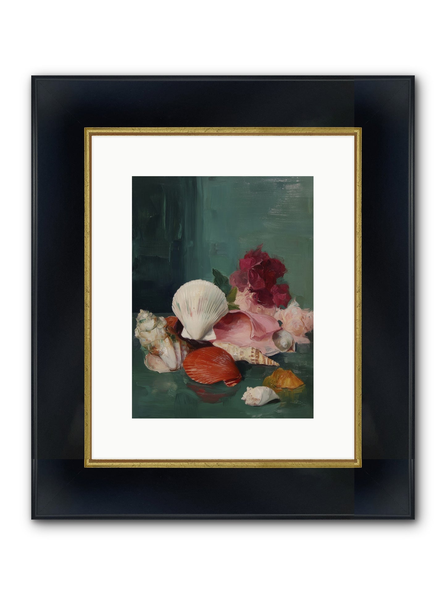Arranged In Silence Framed Print - Wide Black w/Gold 9x12