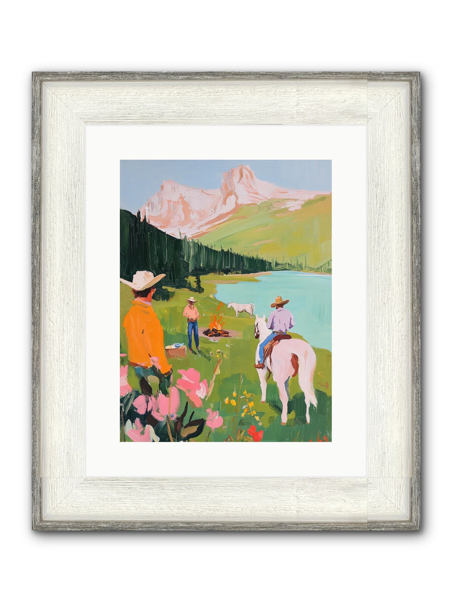 Arroyo Crossing No.1 Framed Print - Driftwood White 12x16