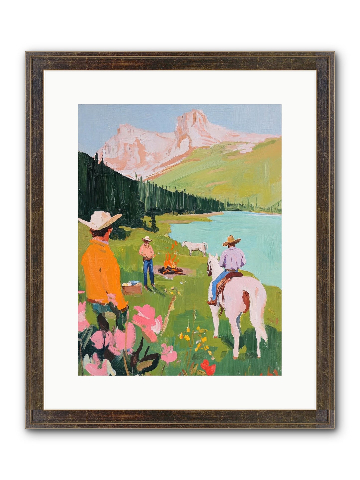 Arroyo Crossing No.1 Framed Print - Slimwoods Black/Gold 12x16