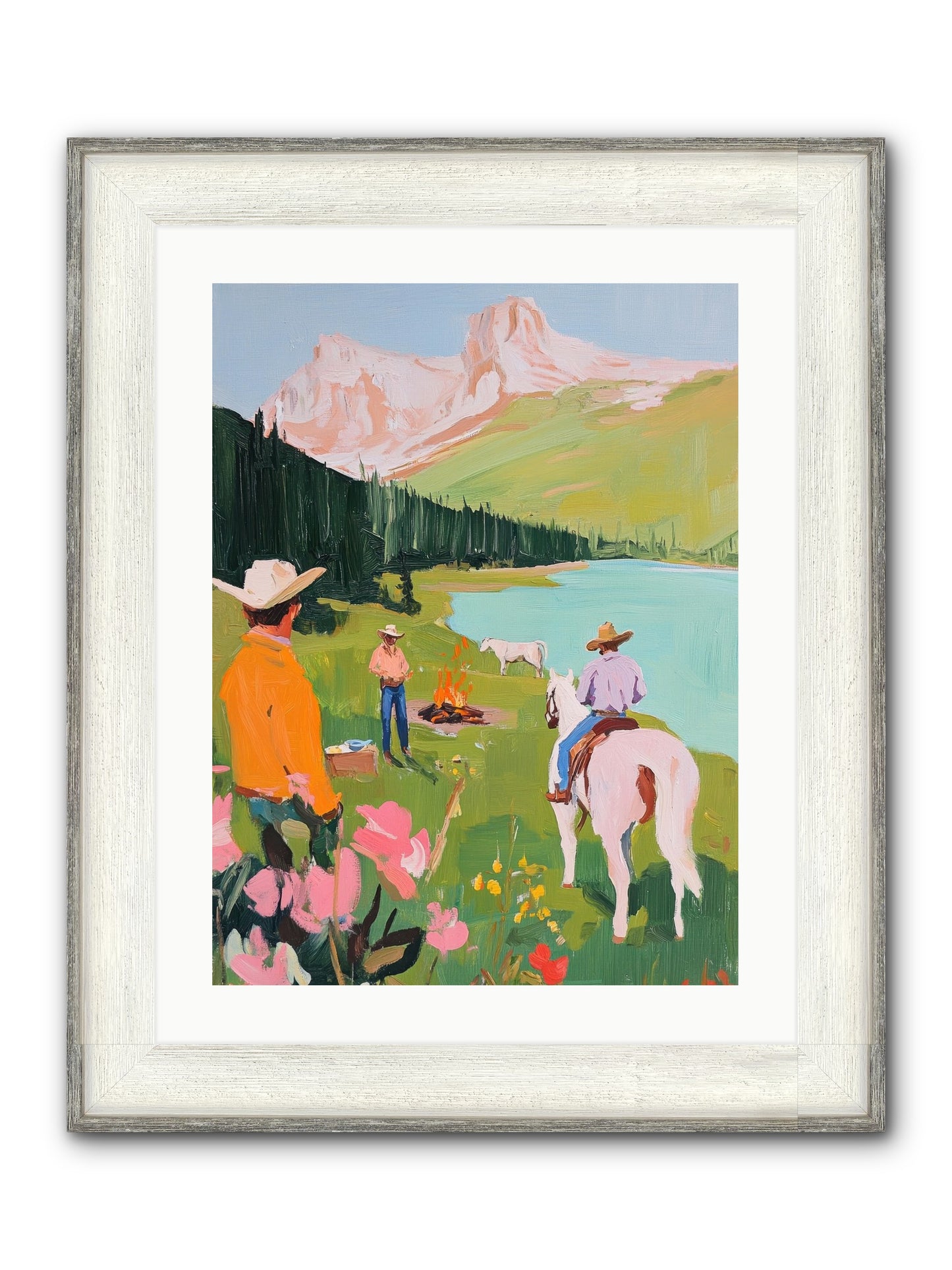 Arroyo Crossing No.1 Framed Print - Driftwood White 18x24