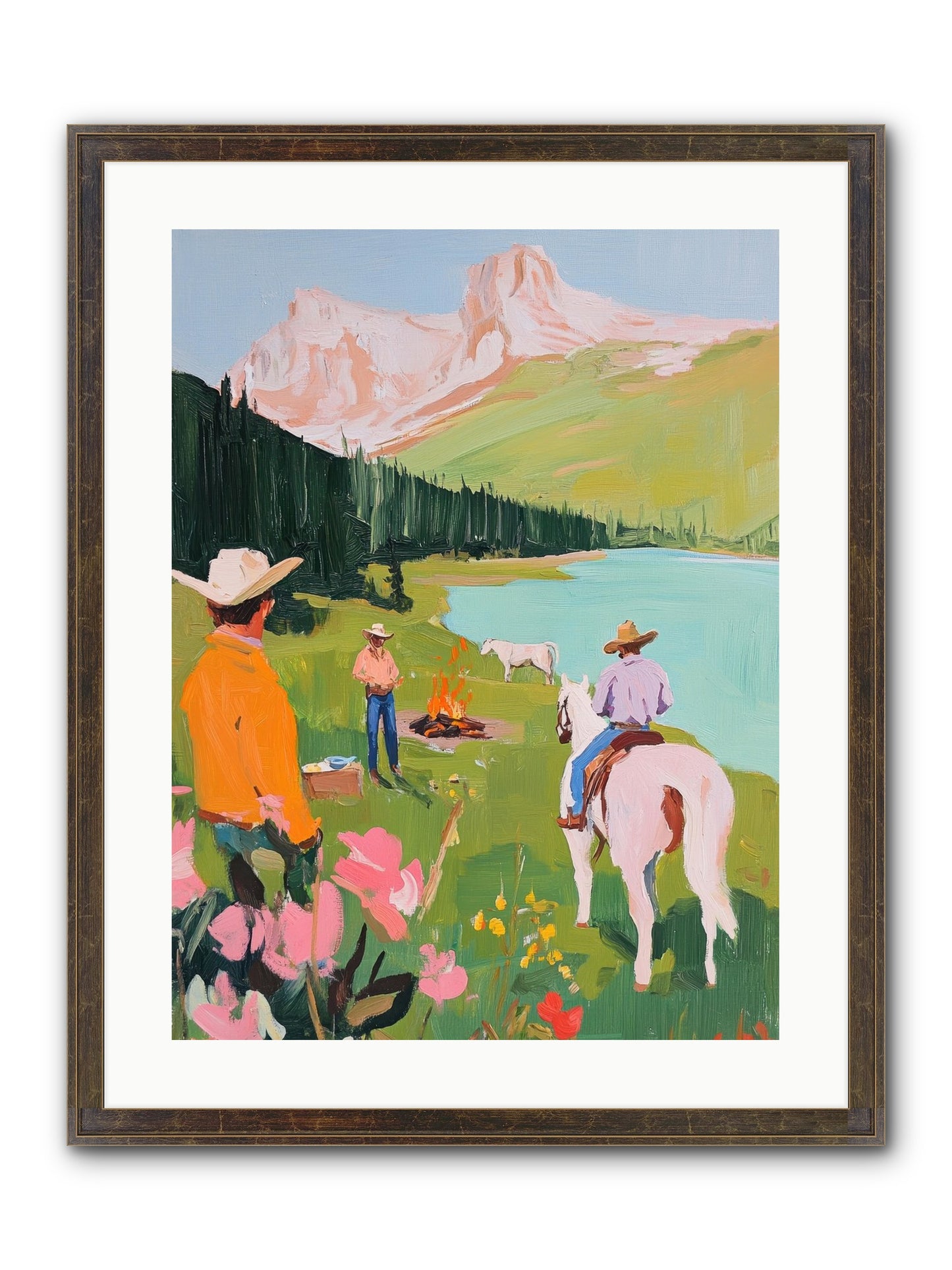 Arroyo Crossing No.1 Framed Print - Slimwoods Black/Gold 18x24