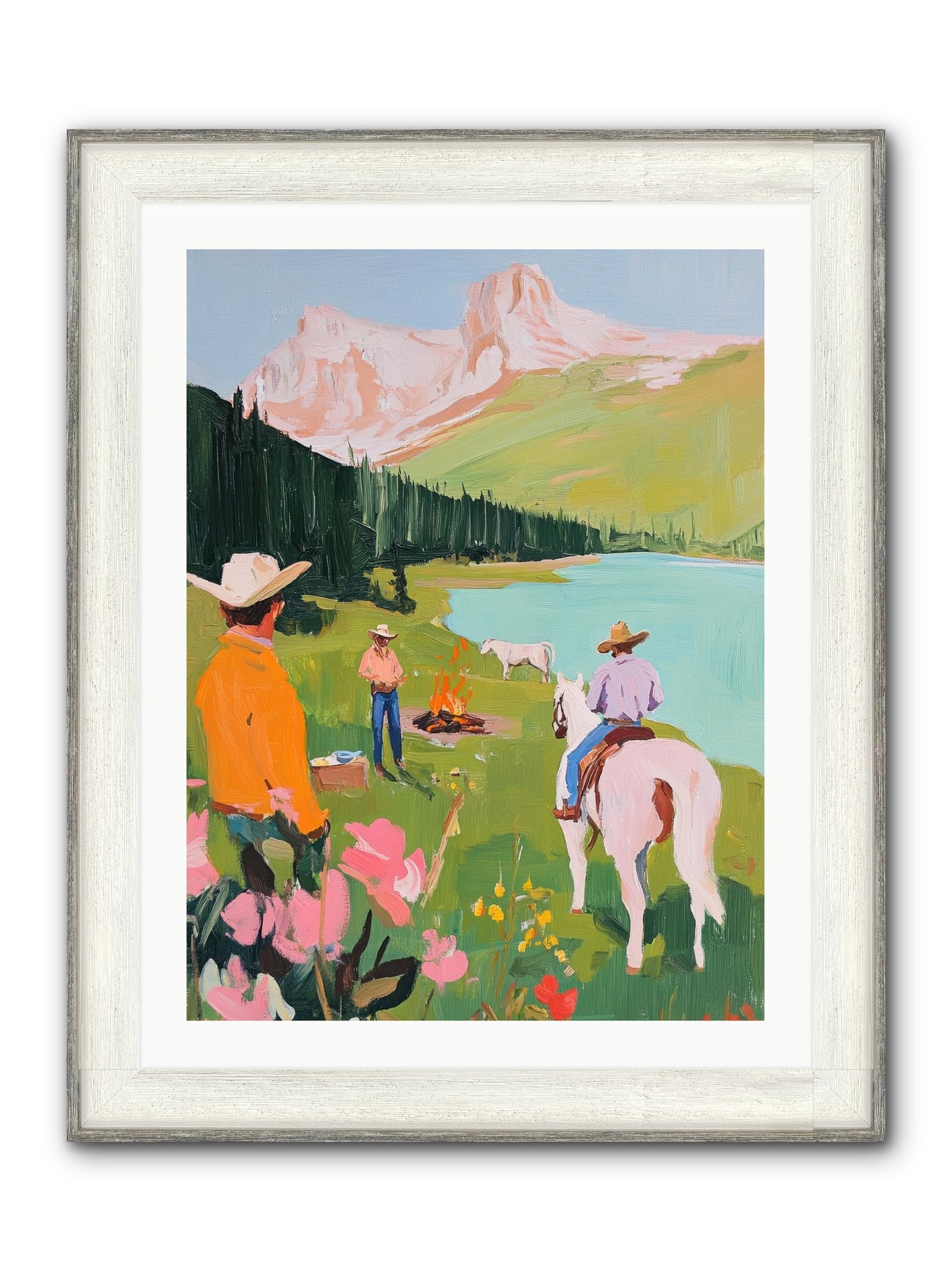Arroyo Crossing No.1 Framed Print - Driftwood White 24x32