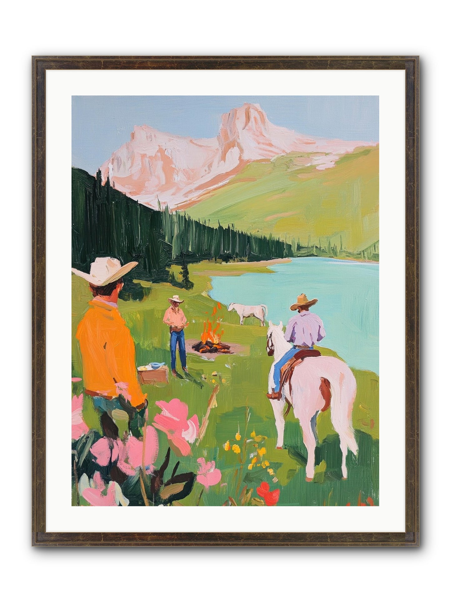 Arroyo Crossing No.1 Framed Print - Slimwoods Black/Gold 24x32