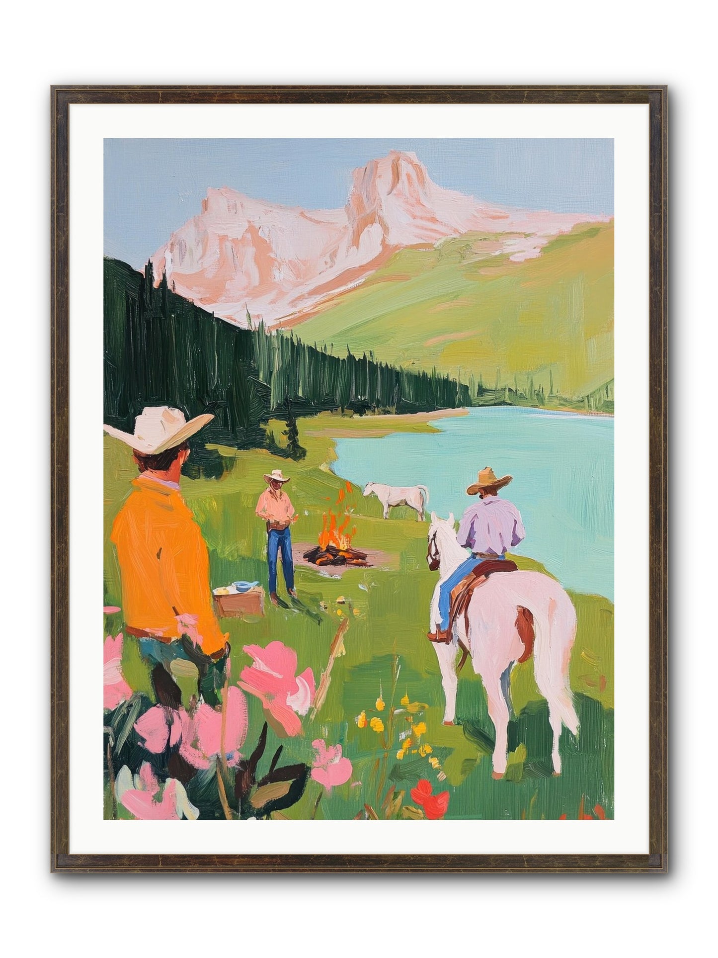 Arroyo Crossing No.1 Framed Print - Slimwoods Black/Gold 30x40