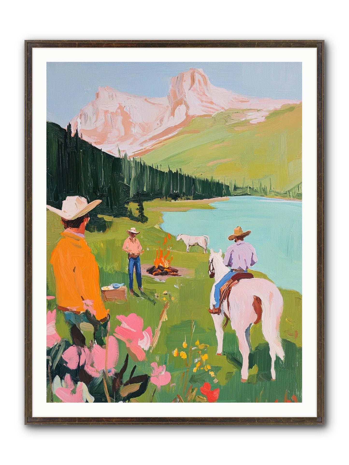 Arroyo Crossing No.1 Framed Print - Slimwoods Black/Gold 36x48