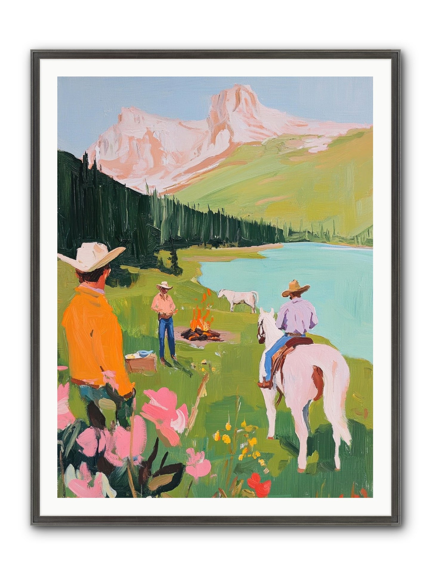 Arroyo Crossing No.1 Framed Print - Slimwoods Black/Silver 36x48
