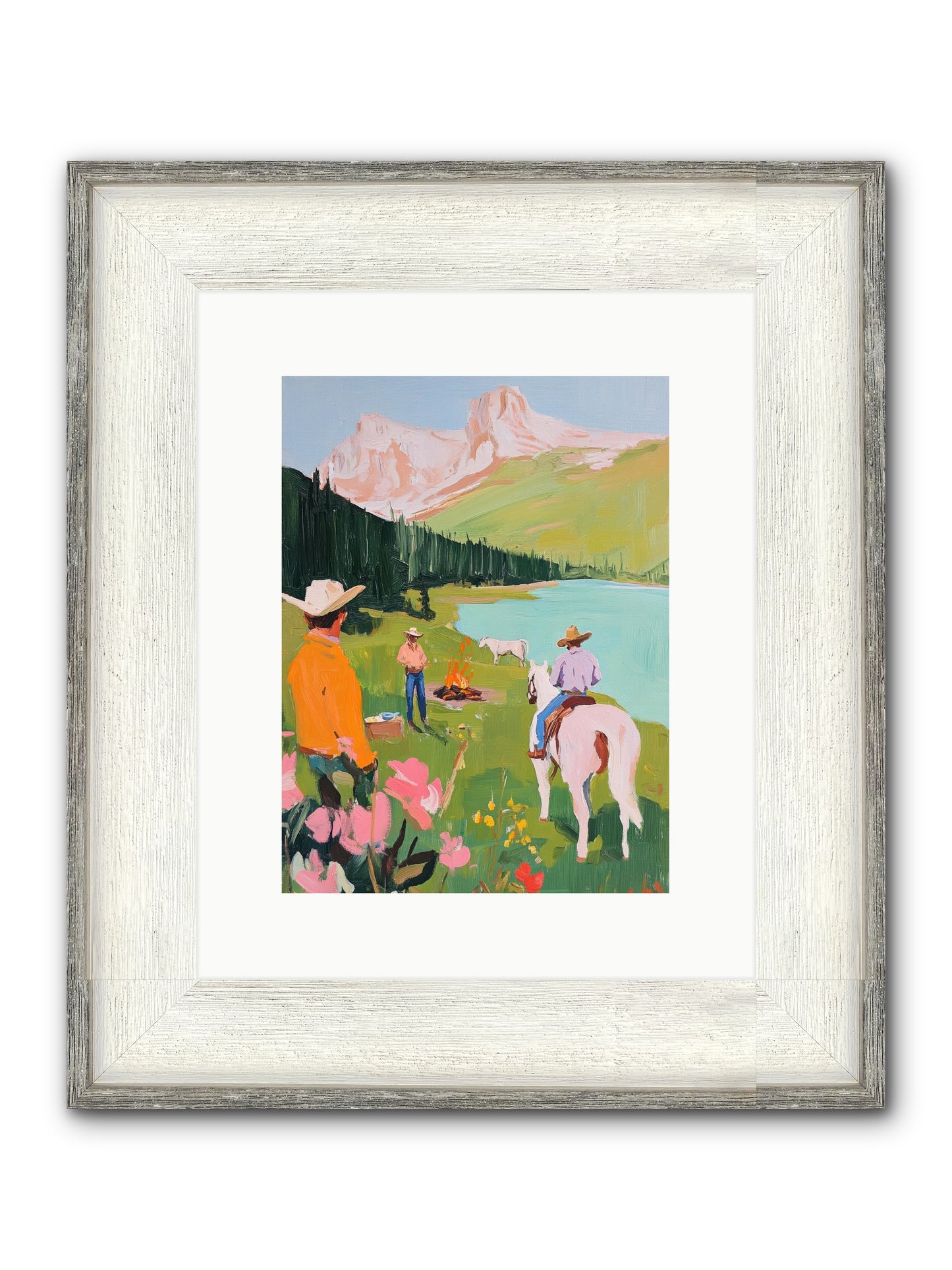 Arroyo Crossing No.1 Framed Print - Driftwood White 9x12