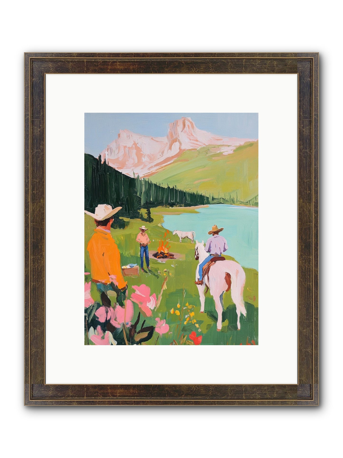 Arroyo Crossing No.1 Framed Print - Slimwoods Black/Gold 9x12