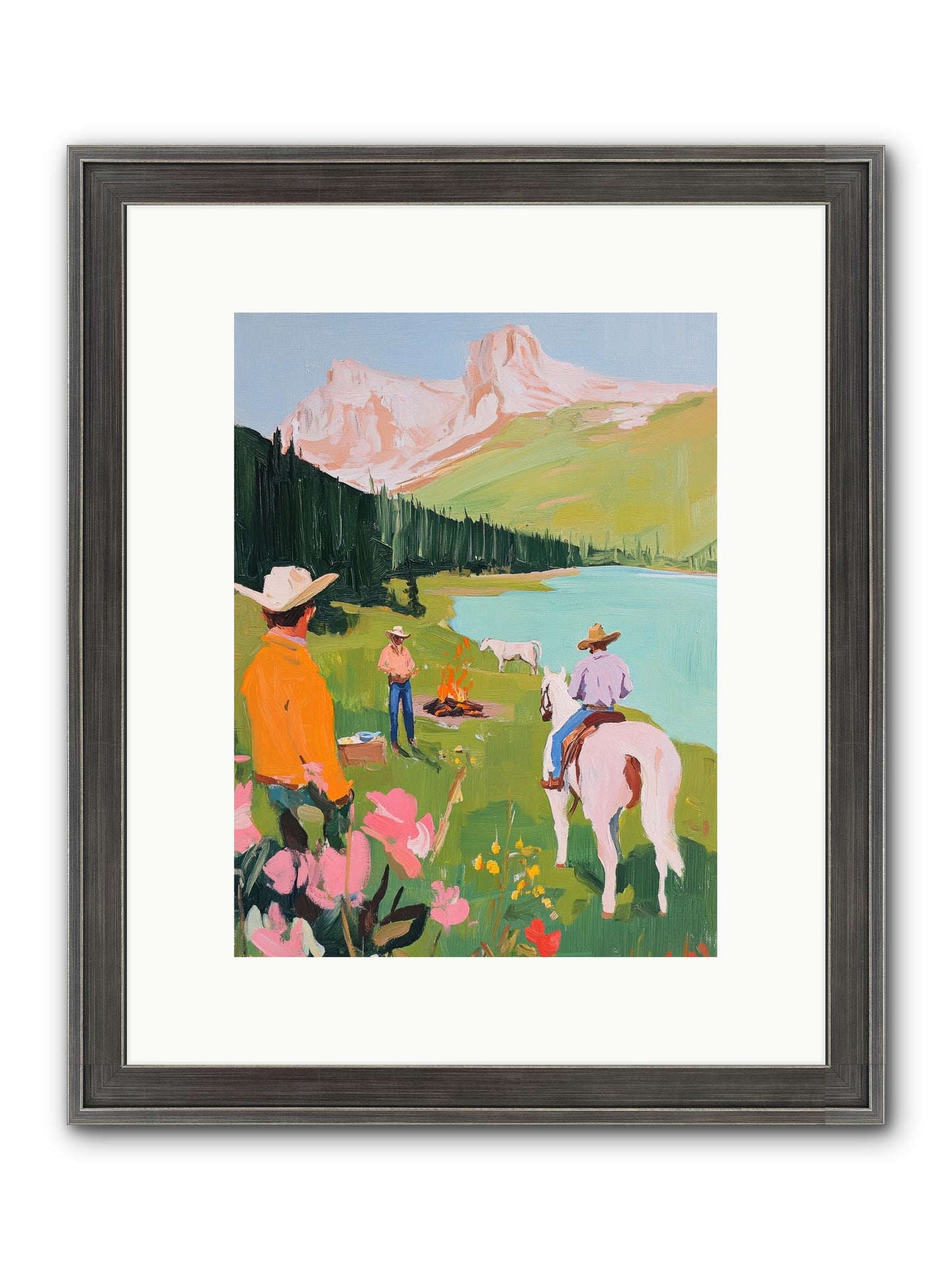 Arroyo Crossing No.1 Framed Print - Slimwoods Black/Silver 9x12