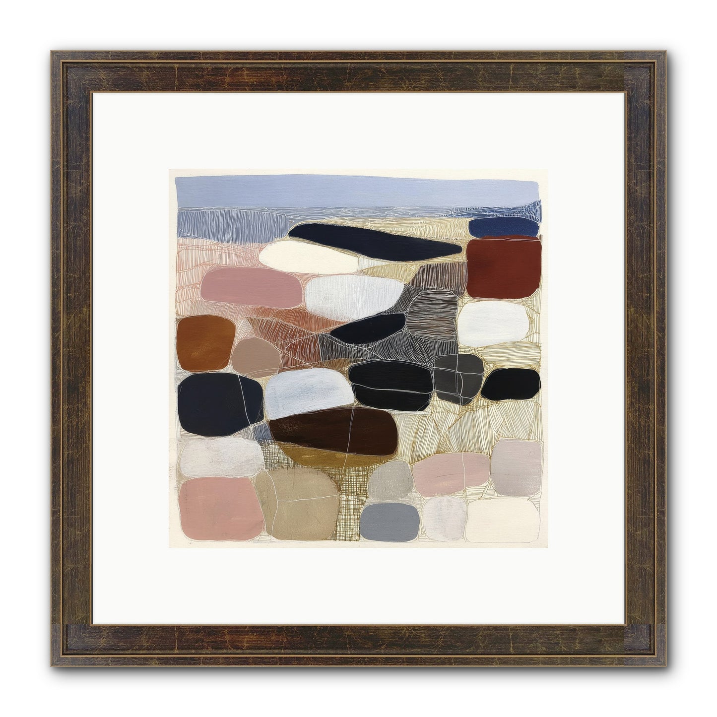 Ash Framed Print - Slimwoods Black/Gold 10x10