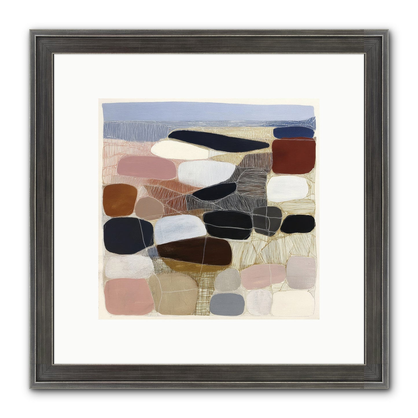 Ash Framed Print - Slimwoods Black/Silver 10x10