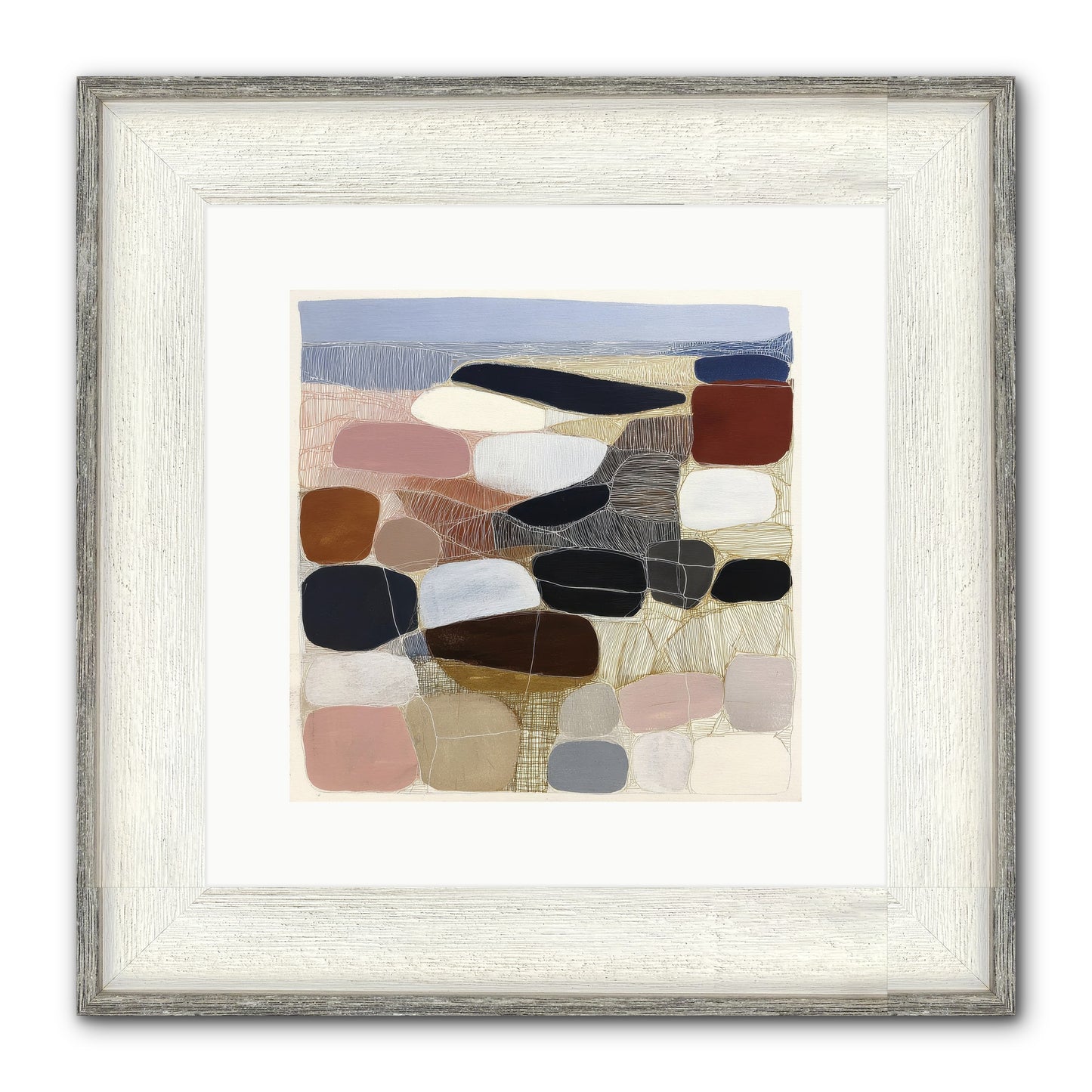 Ash Framed Print - Driftwood White 12x12