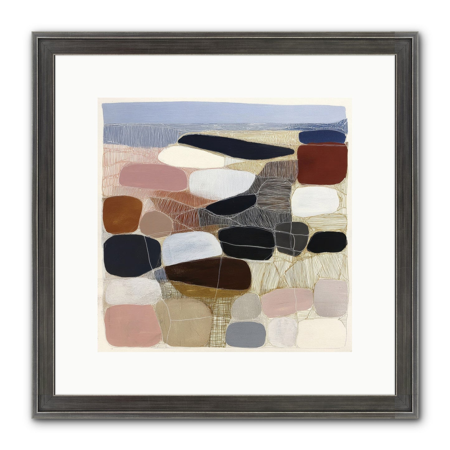 Ash Framed Print - Slimwoods Black/Silver 12x12