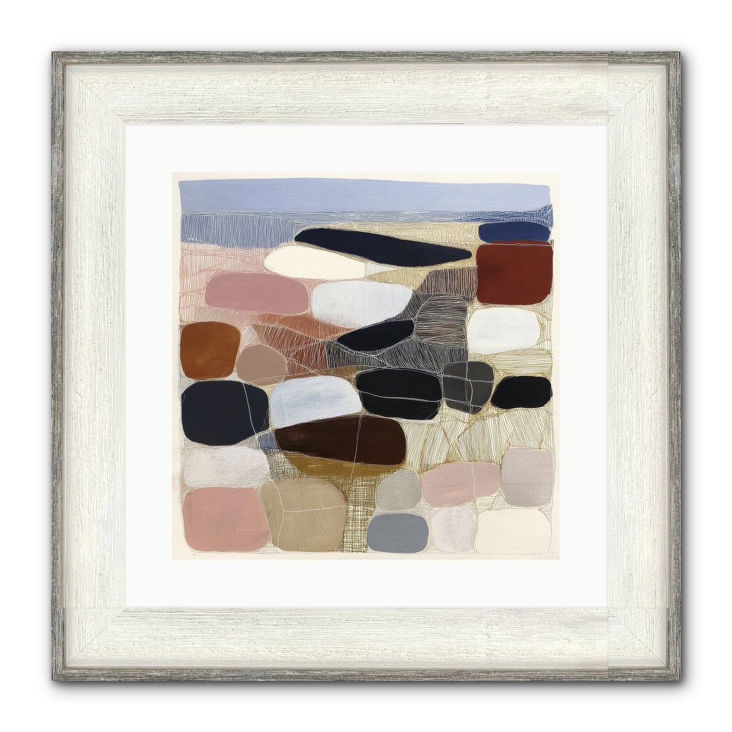 Ash Framed Print - Driftwood White 16x16