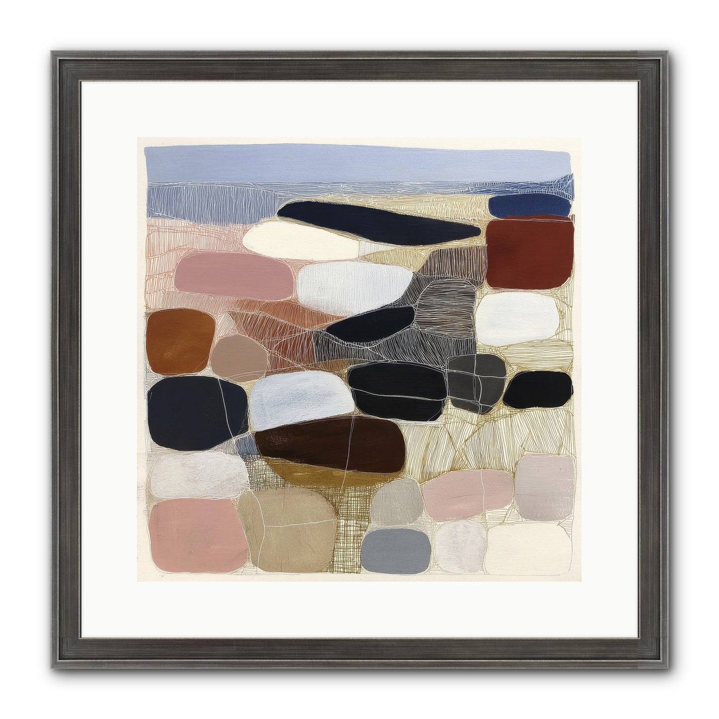 Ash Framed Print - Slimwoods Black/Silver 16x16