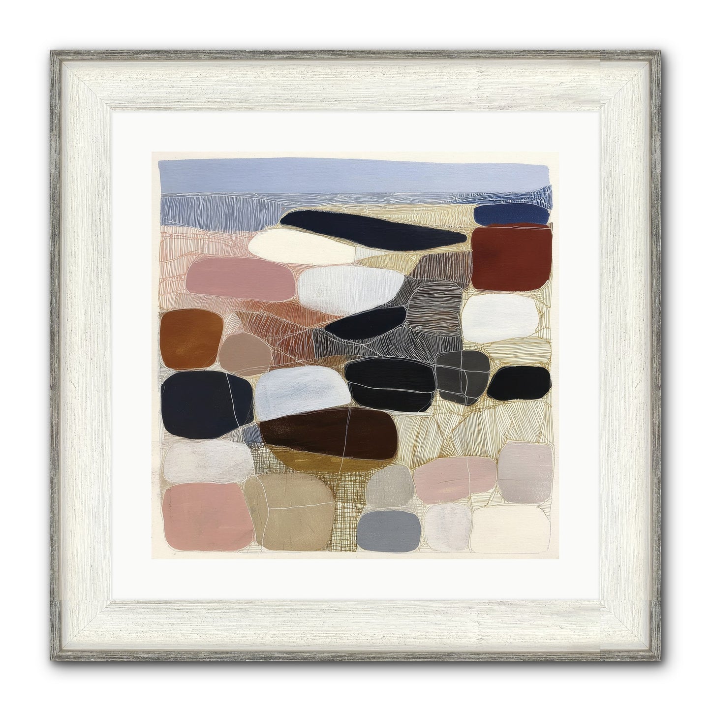 Ash Framed Print - Driftwood White 20x20