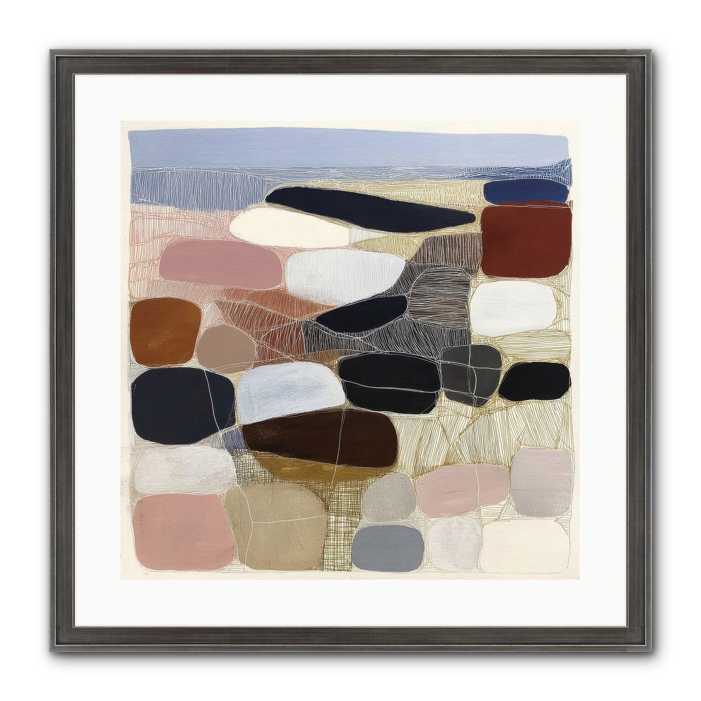 Ash Framed Print - Slimwoods Black/Silver 20x20