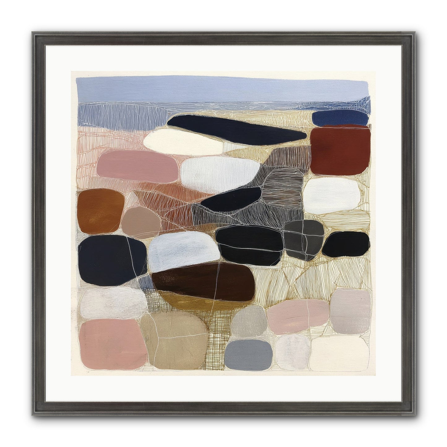 Ash Framed Print - Slimwoods Black/Silver 24x24