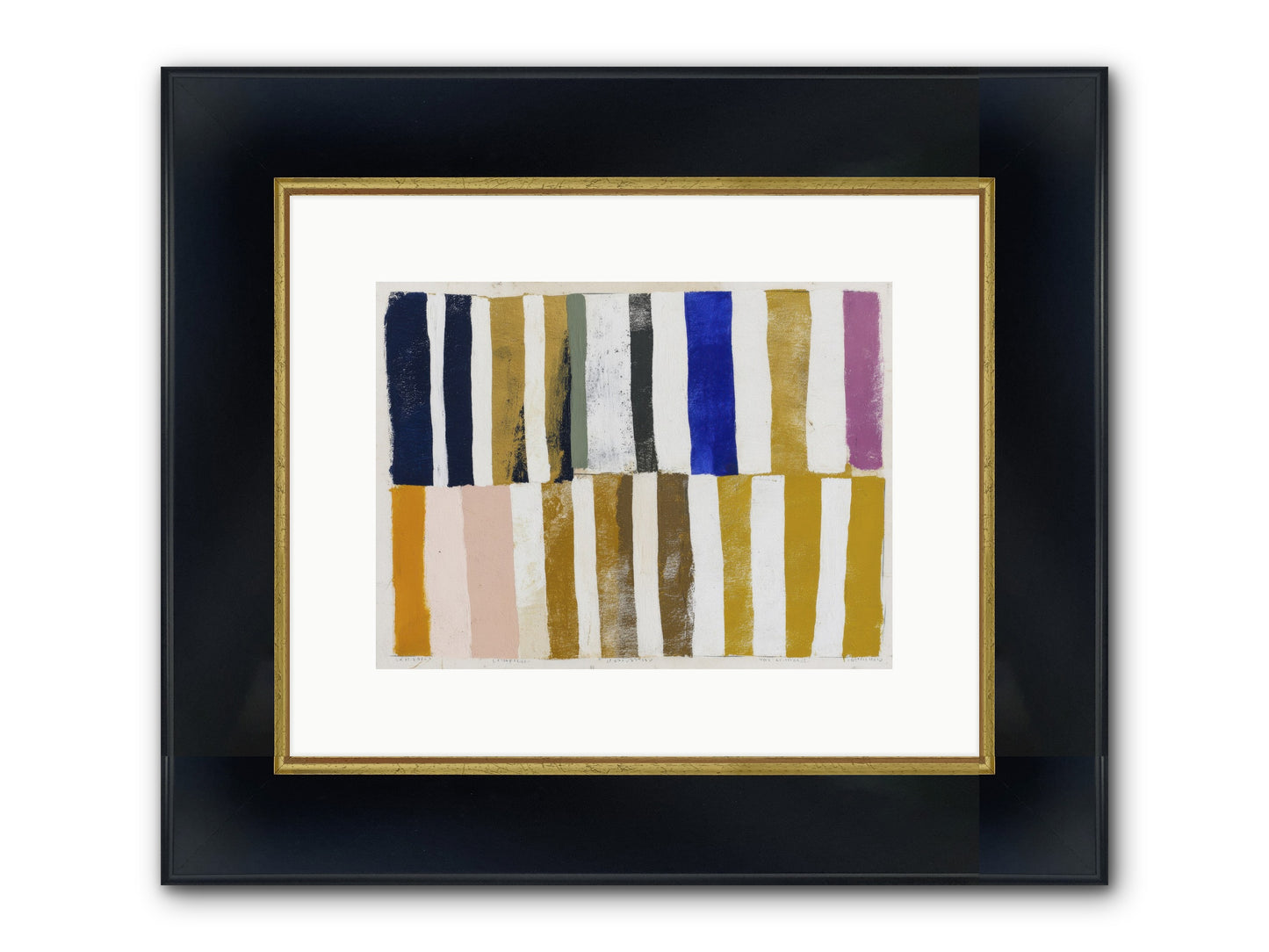 Ashen Parade Framed Print - Wide Black w/Gold 12x9