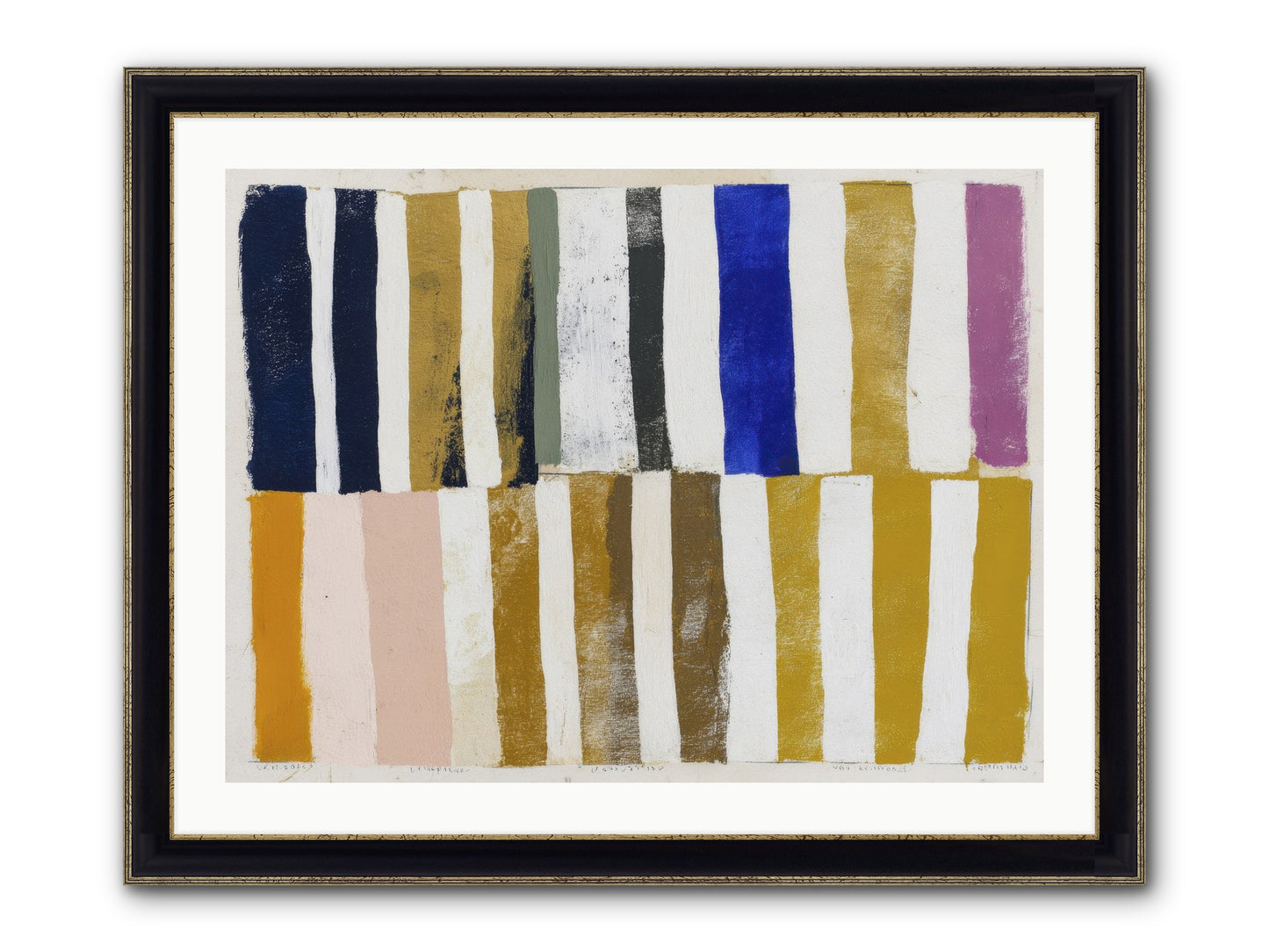 Ashen Parade Framed Print - Black & Gold 32x24
