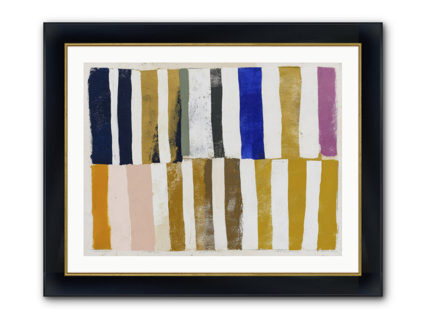 Ashen Parade Framed Print - Wide Black w/Gold 32x24
