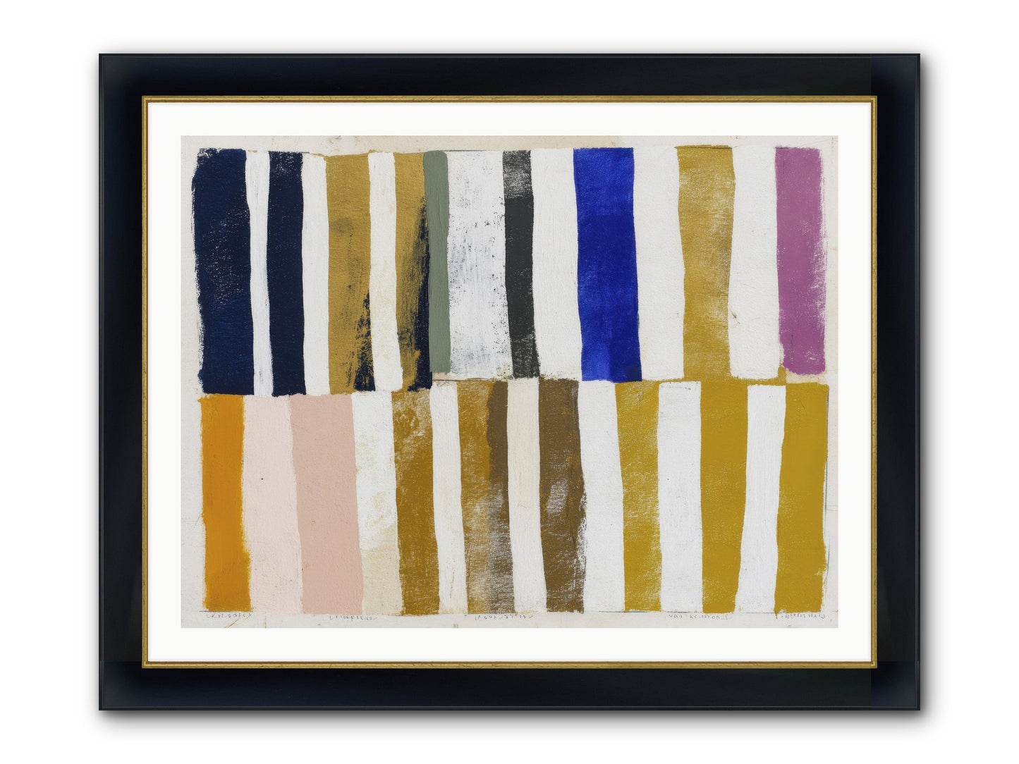 Ashen Parade Framed Print - Wide Black w/Gold 40x30