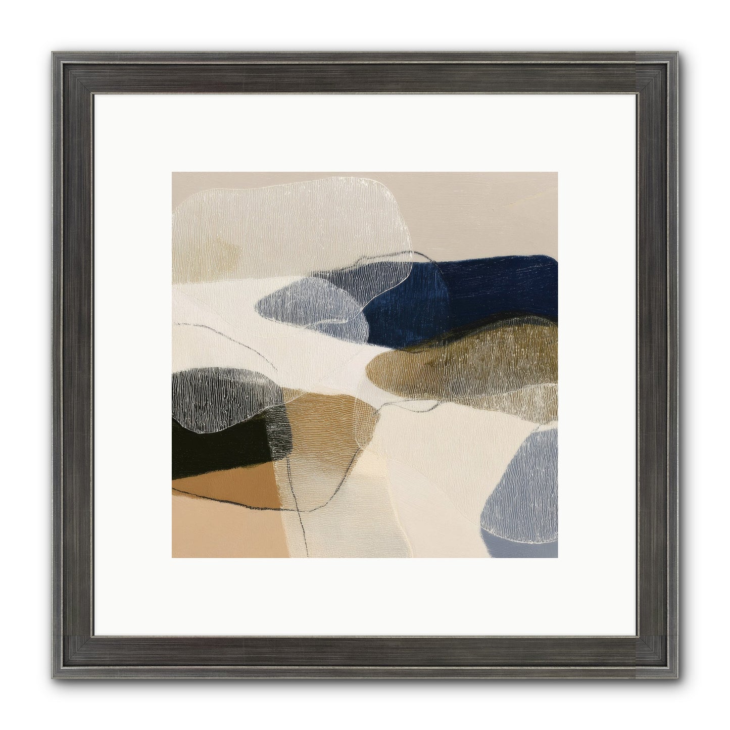 Ashen Tide Framed Print - Slimwoods Black/Silver 10x10