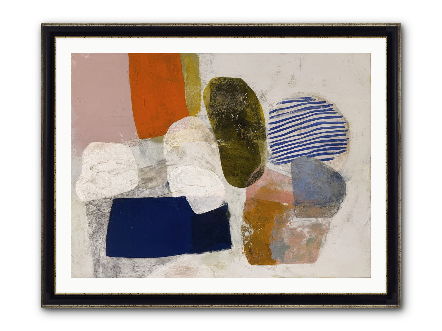 Ashwood Framed Print - Black & Gold 40x30