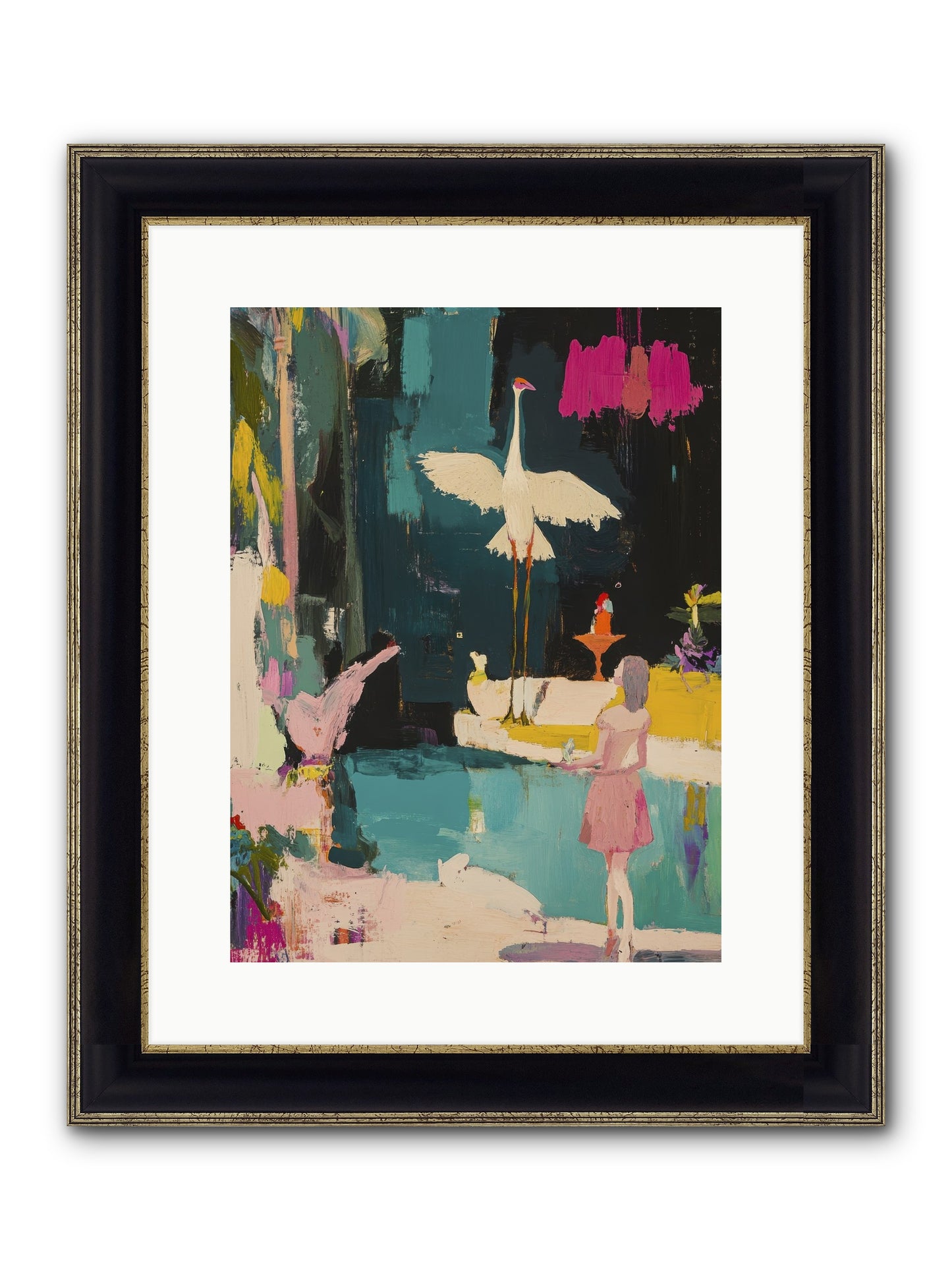 At Last, My Missing Piece Framed Print - Black & Gold 12x16