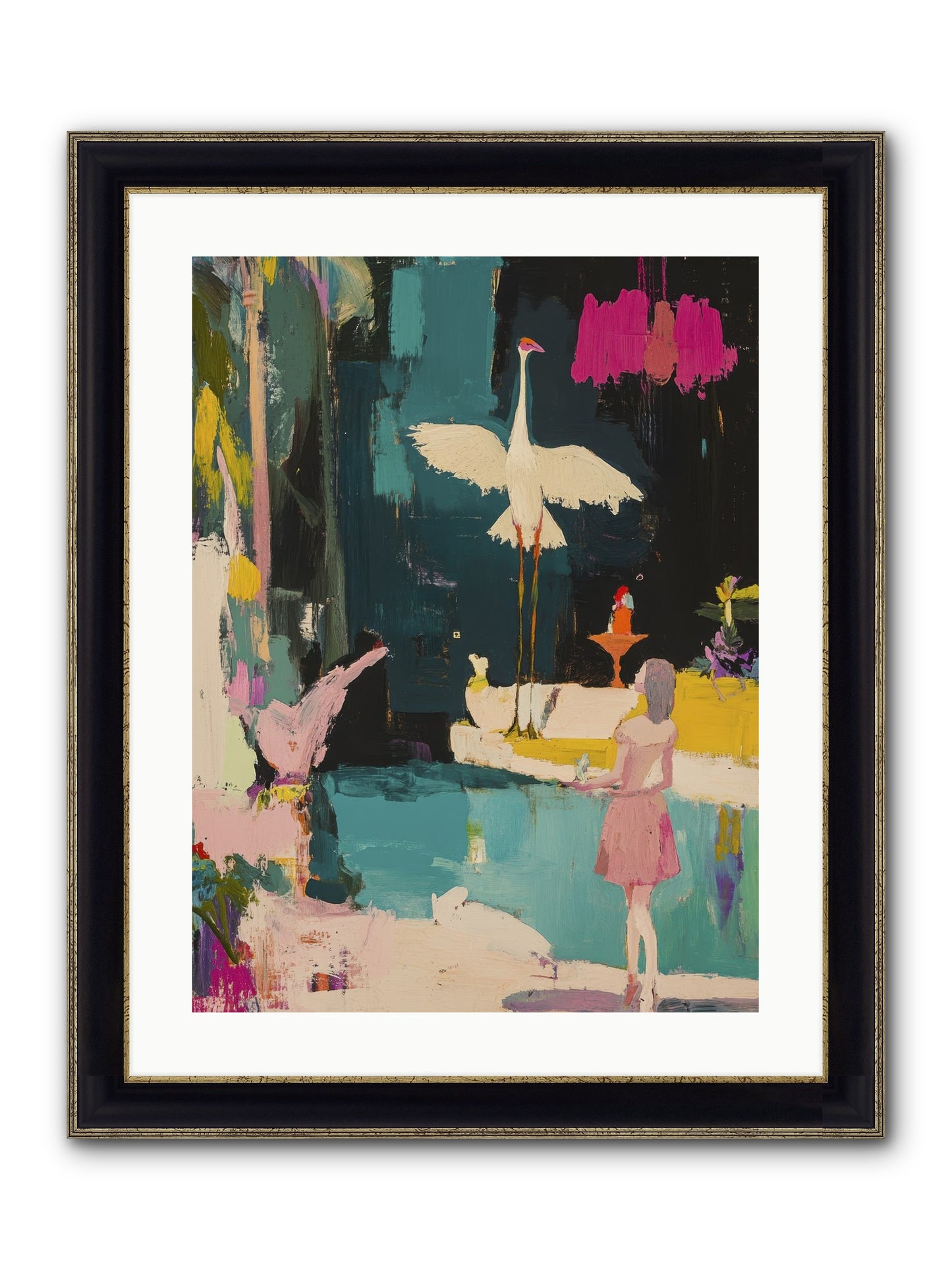 At Last, My Missing Piece Framed Print - Black & Gold 18x24