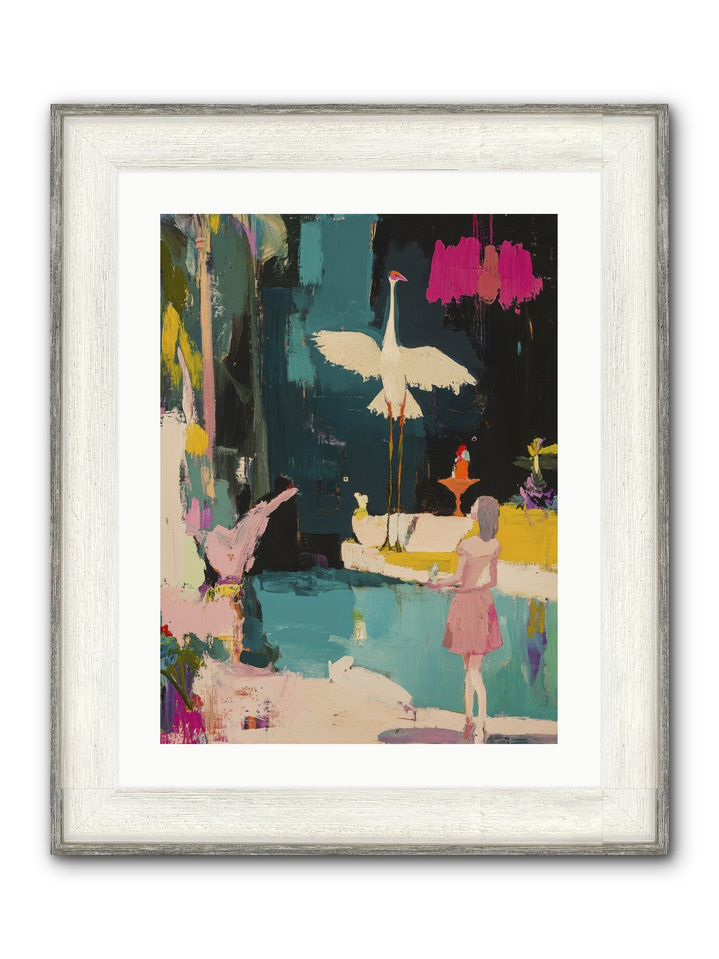 At Last, My Missing Piece Framed Print - Driftwood White 18x24