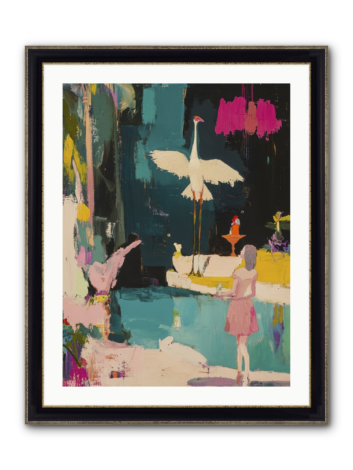 At Last, My Missing Piece Framed Print - Black & Gold 24x32