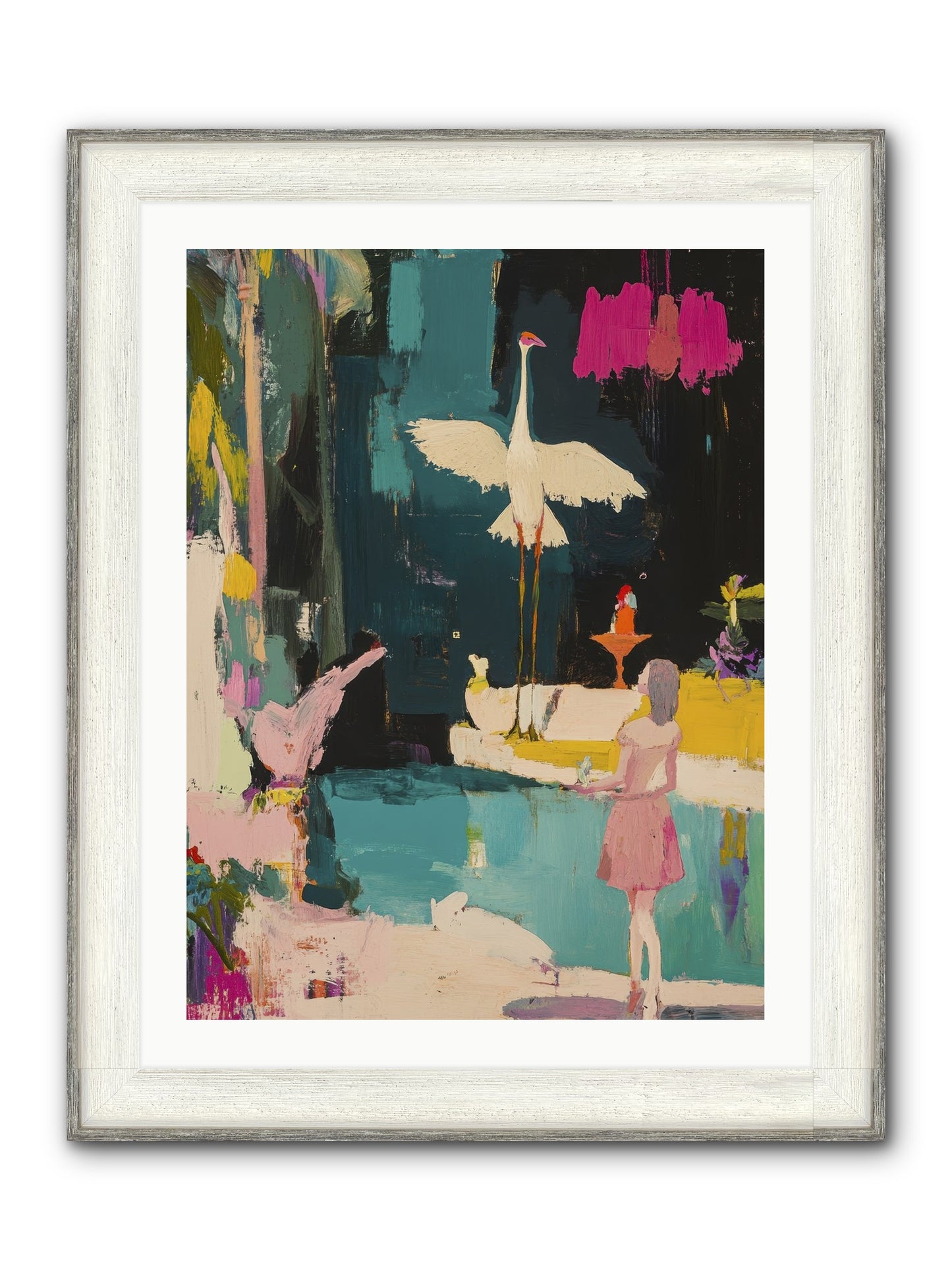 At Last, My Missing Piece Framed Print - Driftwood White 24x32