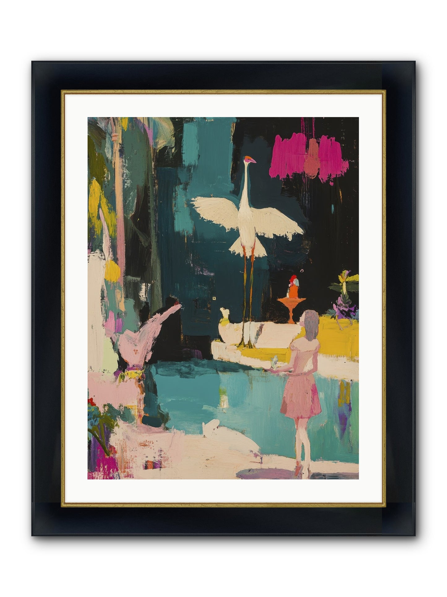 At Last, My Missing Piece Framed Print - Wide Black w/Gold 24x32