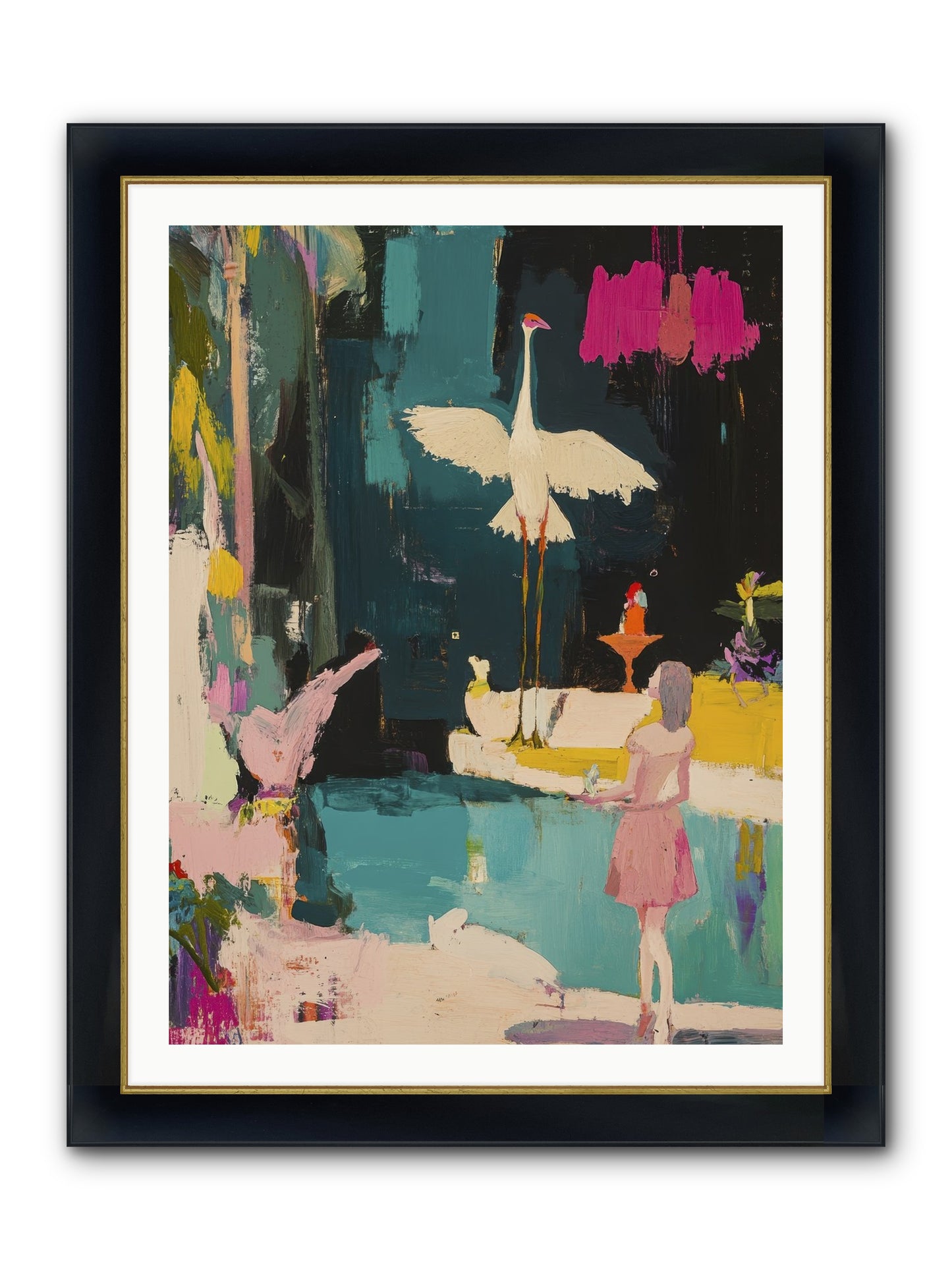 At Last, My Missing Piece Framed Print - Wide Black w/Gold 30x40