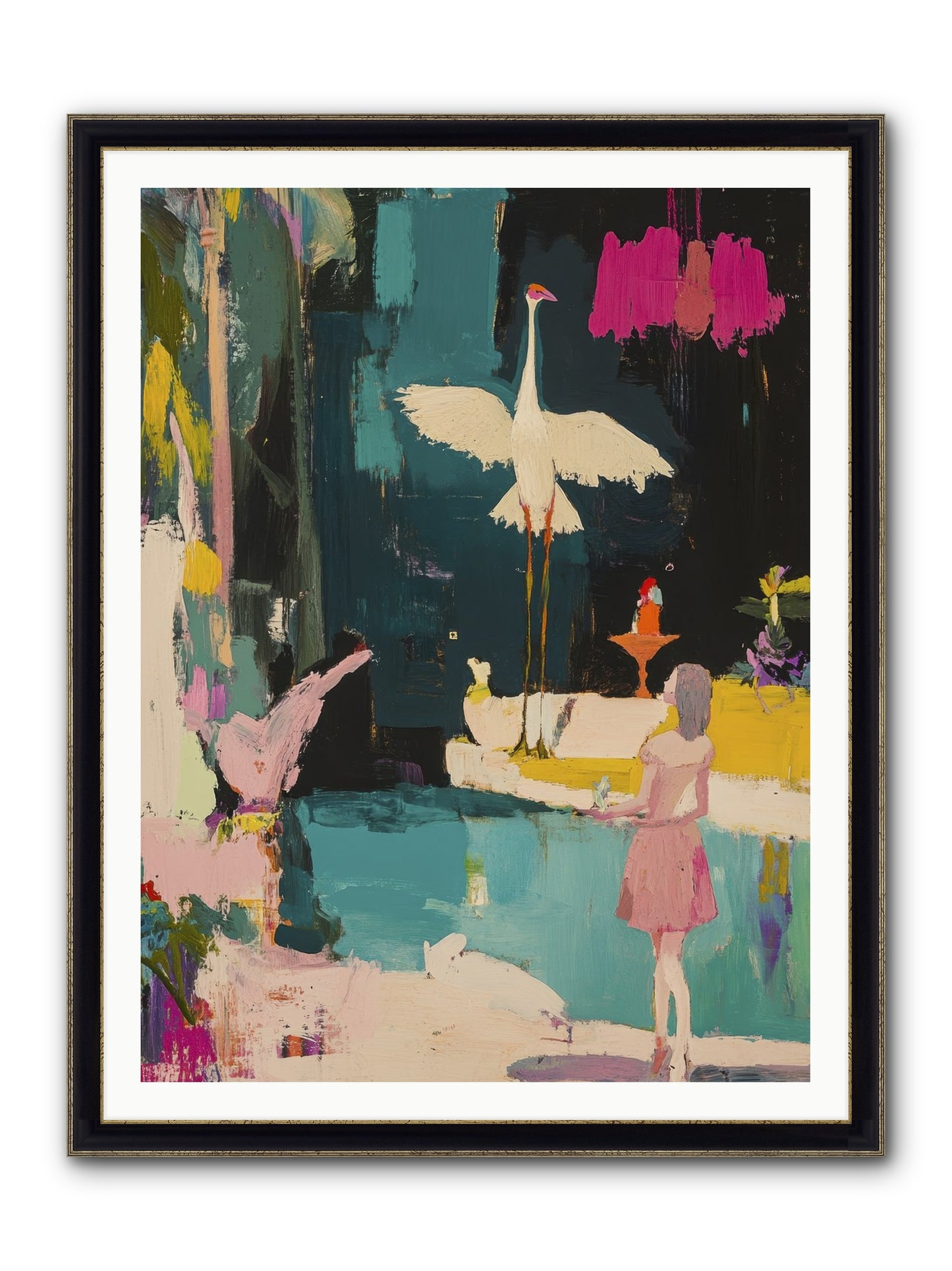 At Last, My Missing Piece Framed Print - Black & Gold 36x48