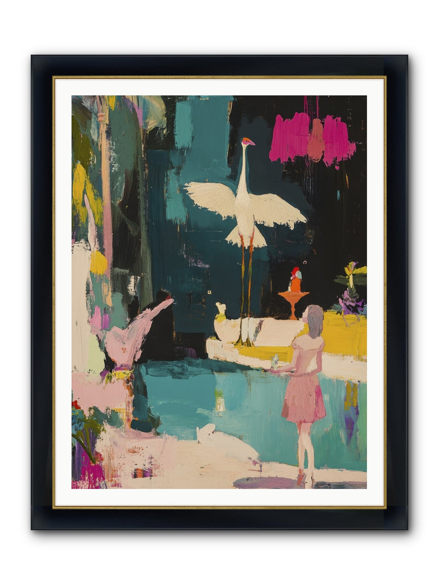 At Last, My Missing Piece Framed Print - Wide Black w/Gold 36x48