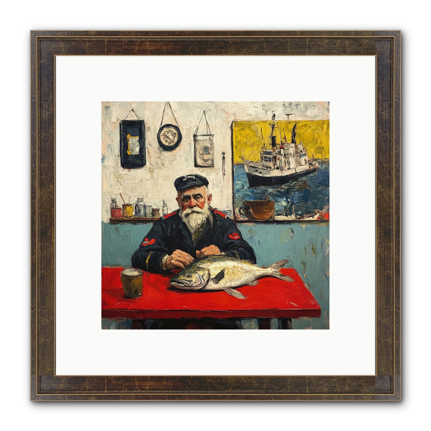 Atlantic Dawn Framed Print - Slimwoods Black/Gold 10x10