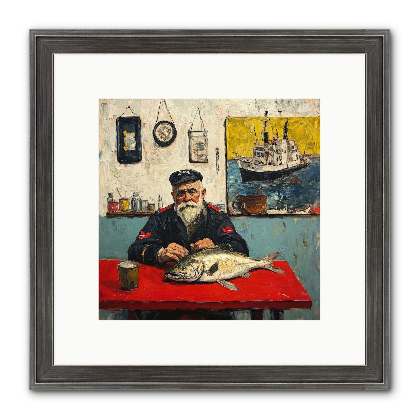 Atlantic Dawn Framed Print - Slimwoods Black/Silver 10x10
