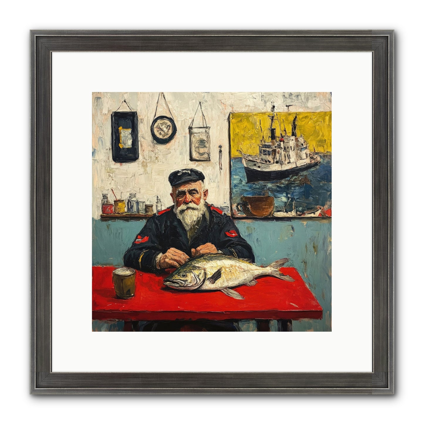 Atlantic Dawn Framed Print - Slimwoods Black/Silver 12x12